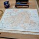 Printed in 1909, map of Verona (Verona), Veneto, Italy.