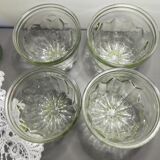 Set of 4 glass cannelé molds