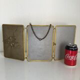 Mirror triptych vintage barber 1920 - 21 x 48 cm