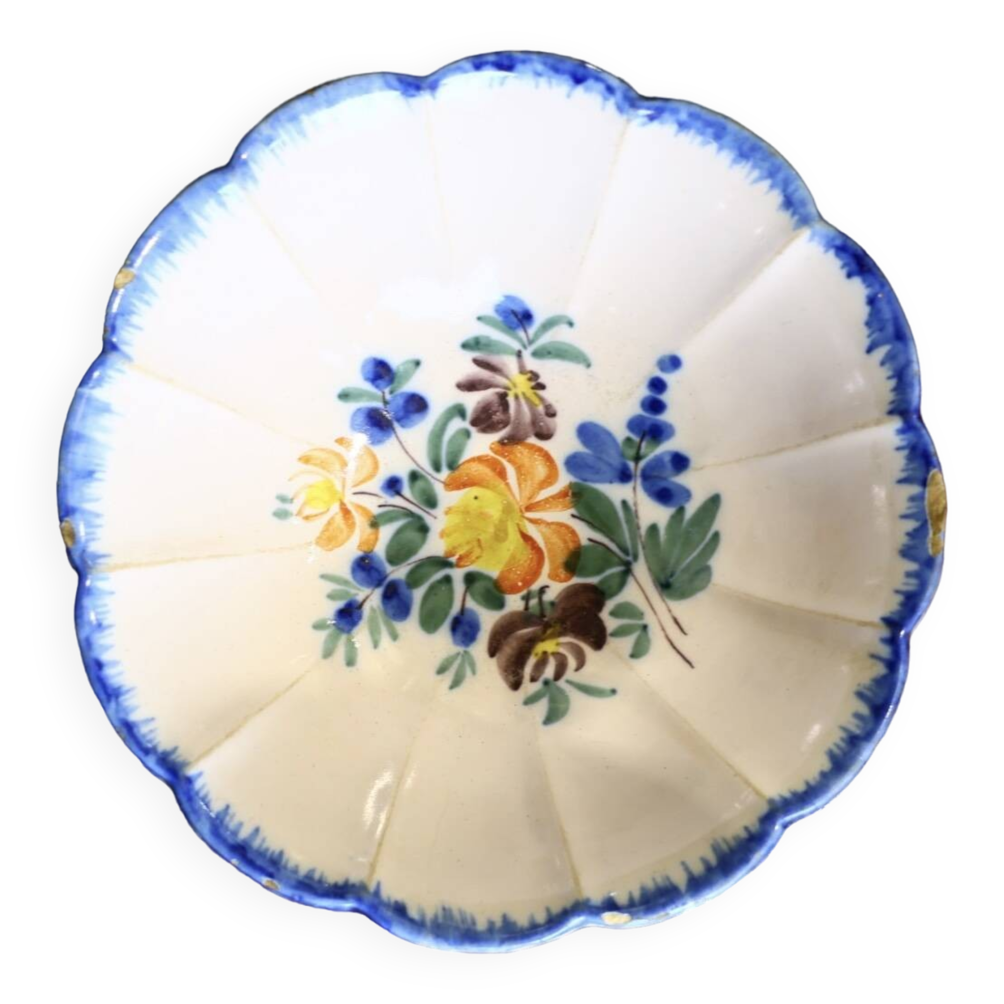 Old earthenware salad bowl