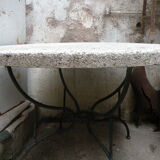 Outdoor round table, garden year 1950