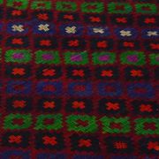 Turkish Kilim Yuruk Vintage 217x353 cm Geometric Green Blue Red