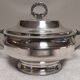 Antique silver-plated soup tureen – decorated handles – classic style