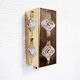 Pair of Palwa sconces in brass and crystal