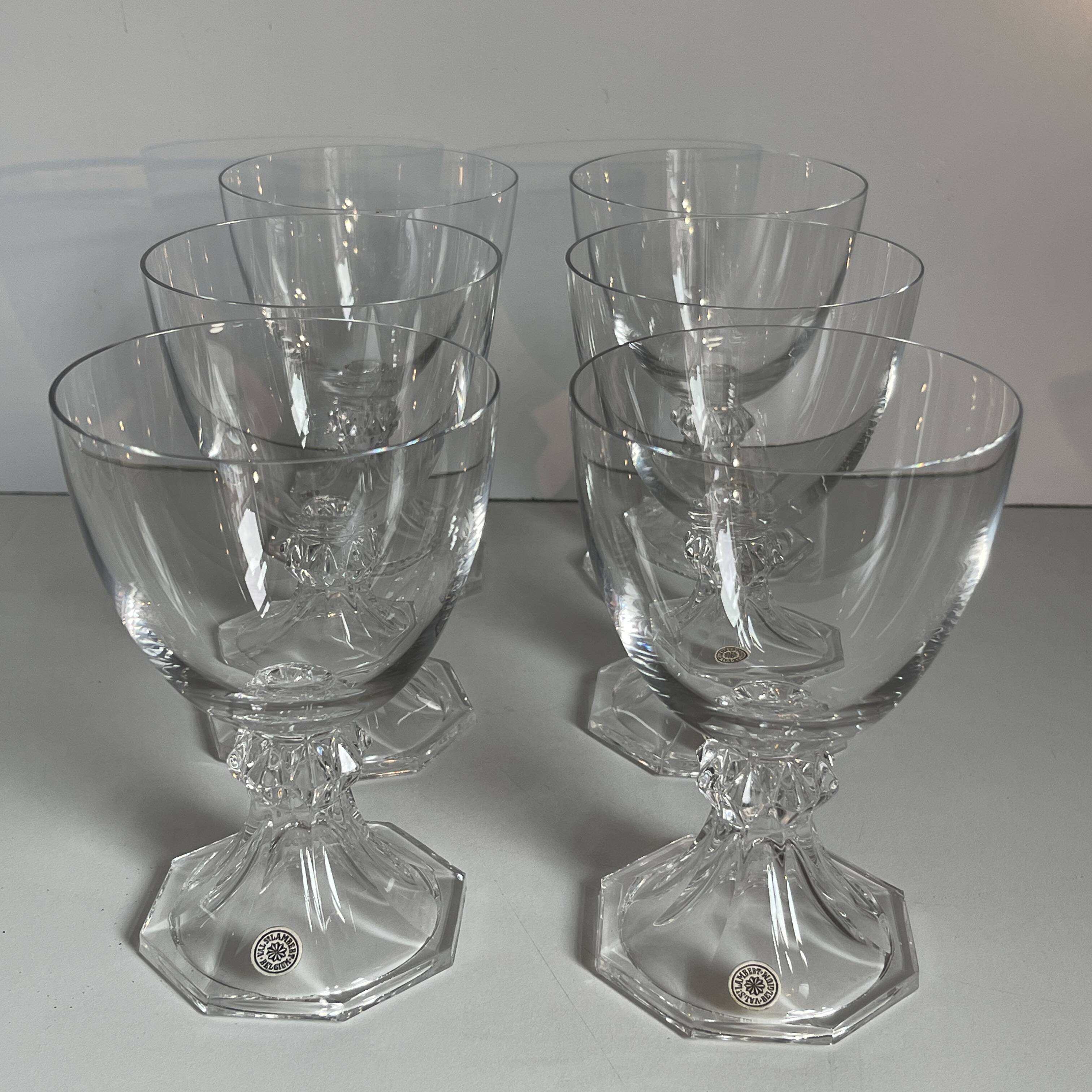 Val Saint Lambert "Yale" crystal service, 1970s