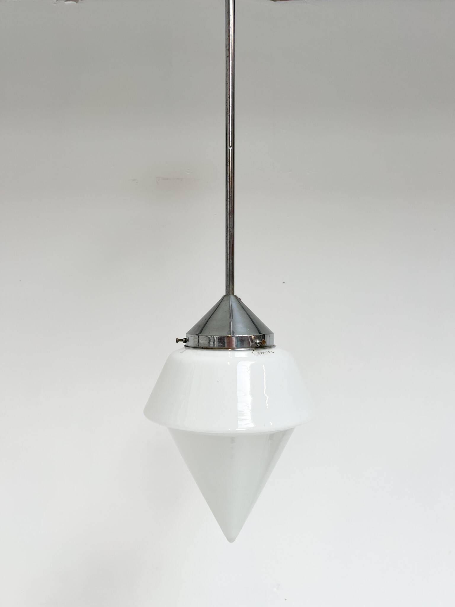 Plafonnier Philips en verre opale, années 1960