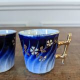 Two Luneville coffee cups