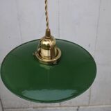 Hanging in green enamelled sheet metal