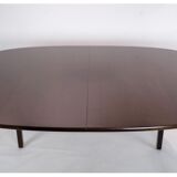 Dark Mahogany Dining Table Designed by Ole Wancher Made by P. Jeppesen