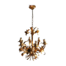 Gold metal pendant lamp from the 1970s