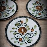 Set 4 plates Boch Argenteuil