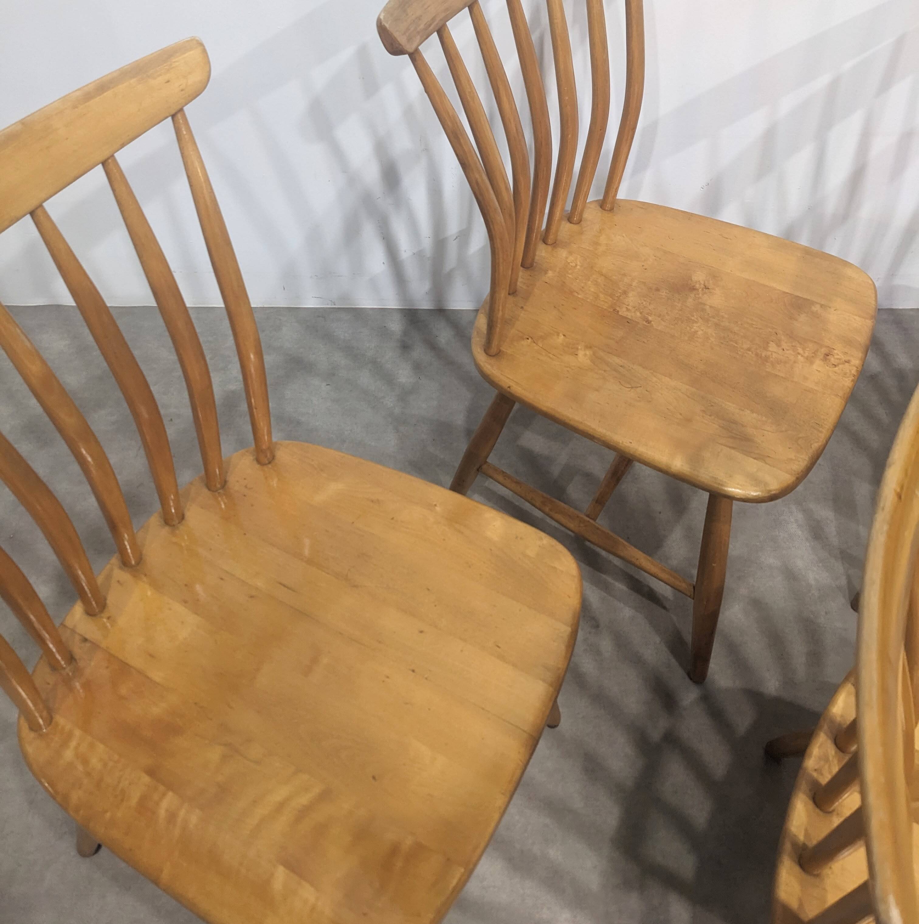 Four vintage Swedish Akerblom chairs.