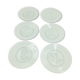 Set of 6 plates in relief glass Michel Angelo