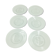 Set of 6 plates in relief glass Michel Angelo