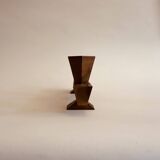Vintage wooden candle holder