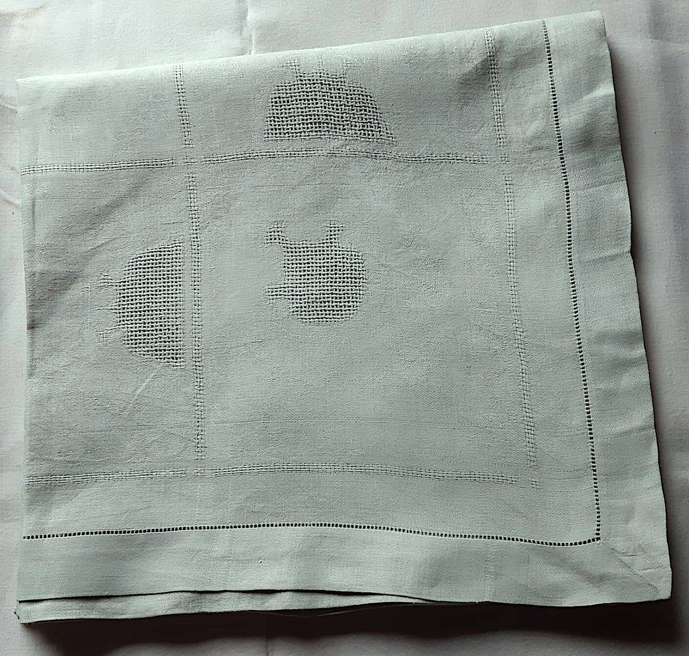 square damask tablecloth 145 x 145 cm almond green