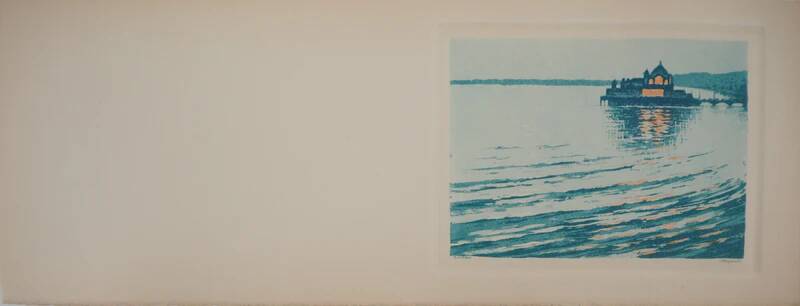 René Ligeron: Nice, the Palais de la Jetée, original signed engraving.