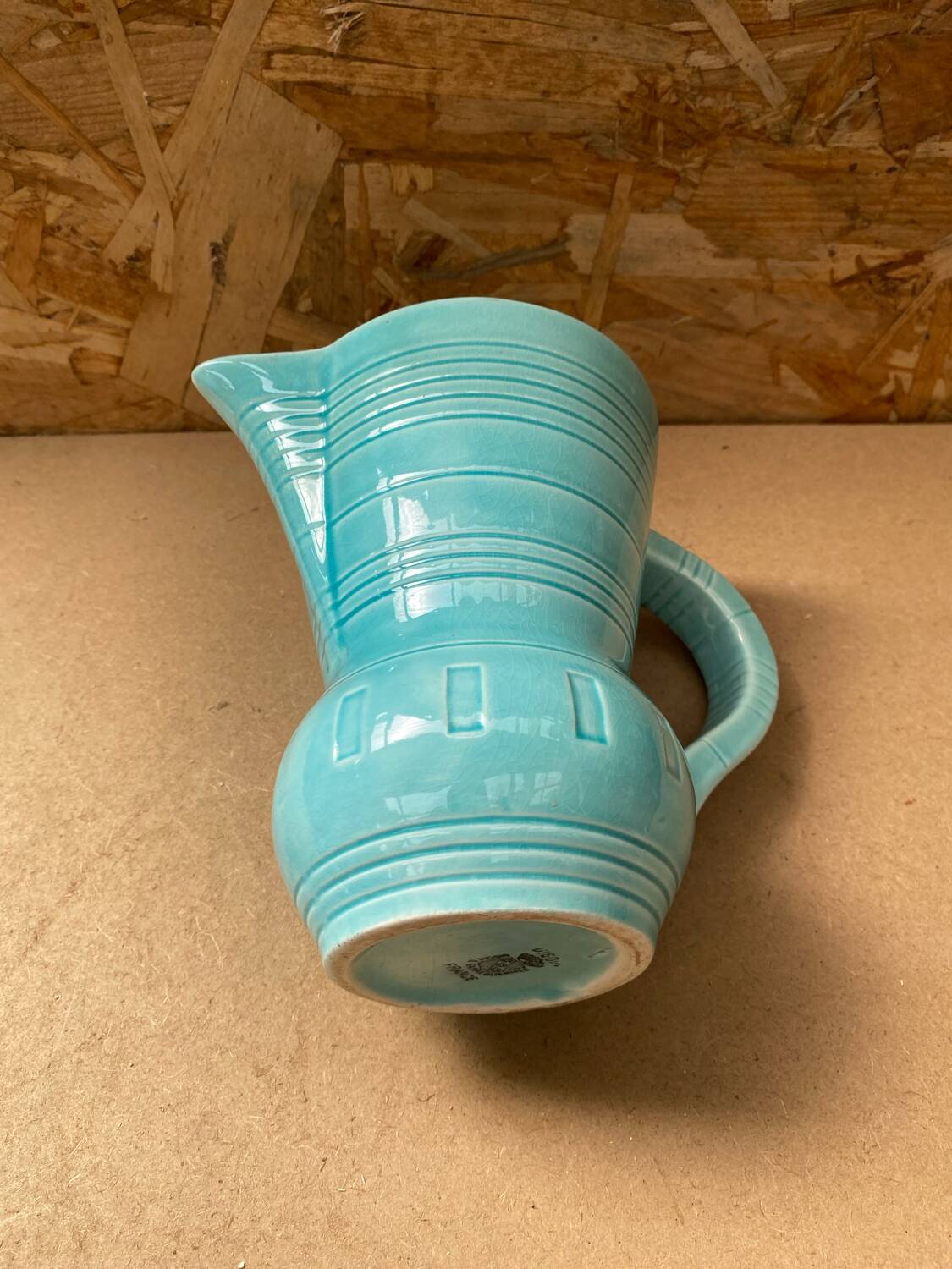 Ancien pichet digoin céramique bleue vintage