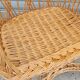 Fauteuil en rotin et osier vintage