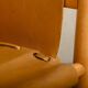 Armchair Wood and cognac colored Saddle Leather, Ibisco Italy 1970s