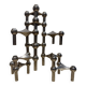 Sculpture modulaire : Lot de 9 bougeoirs Nagel & BMF - 1960