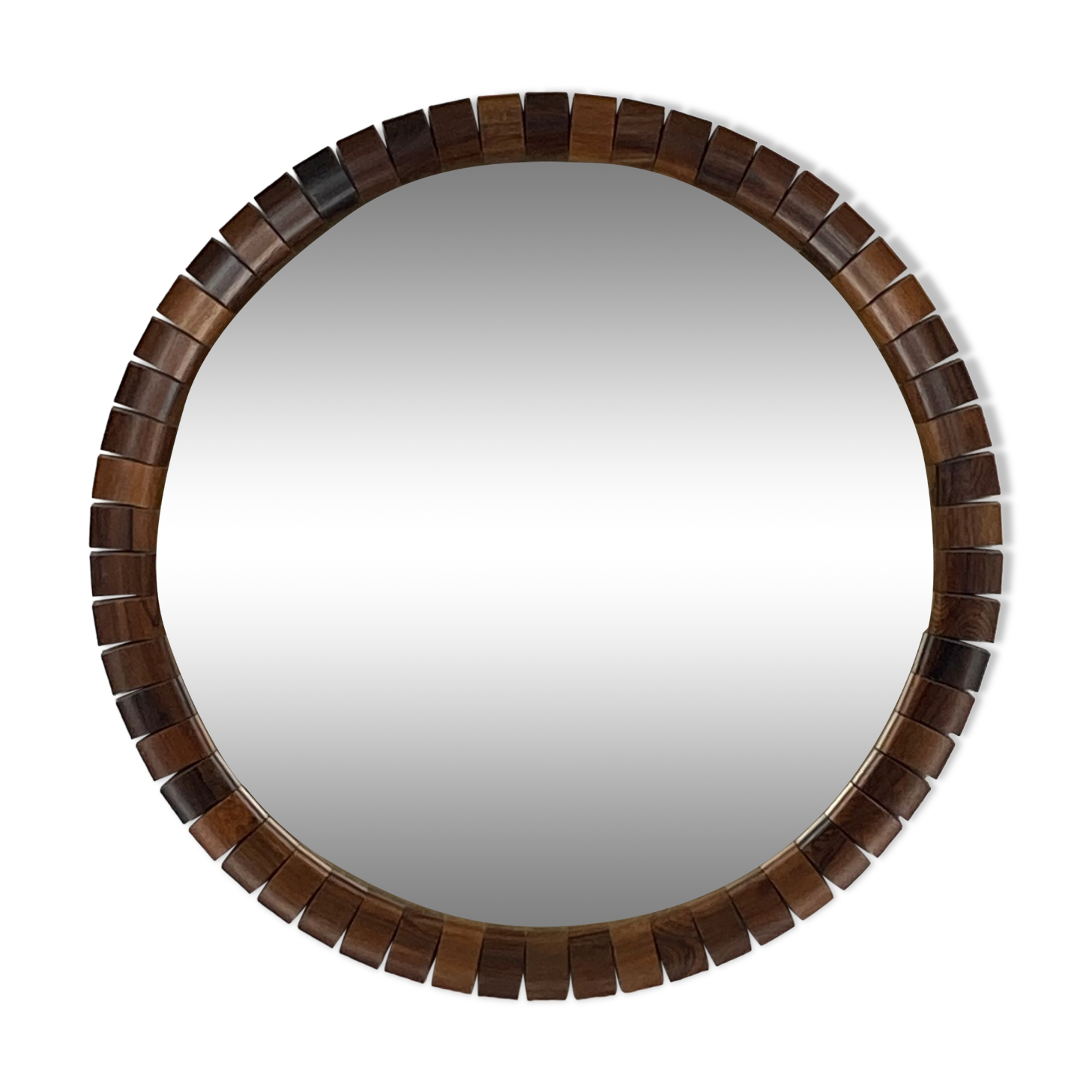 Mid-Century Danish Teak & Rosewood Mirror, 1960s