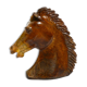 Decorative heavy lifelike 1960's horse head sculpture in brown soapstone