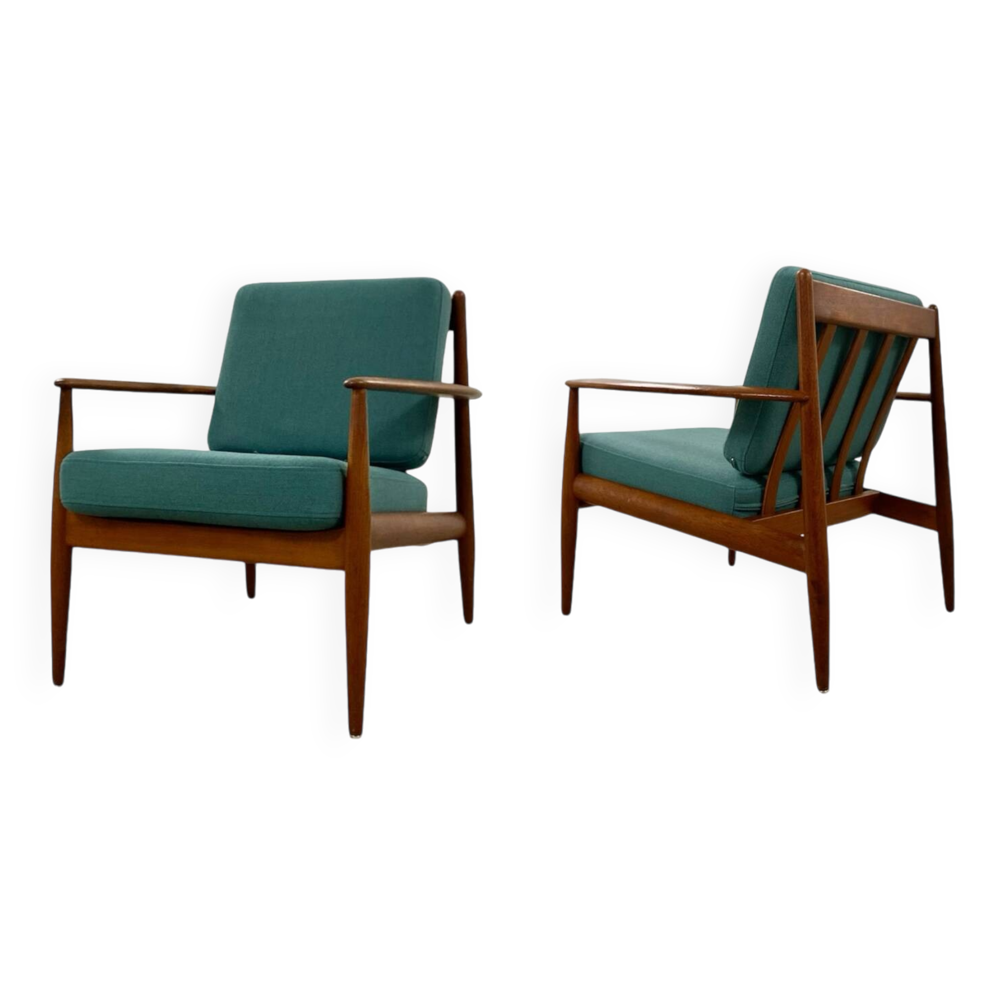 2x Teak Easy Chair by Grete Jalk 60s Denmark