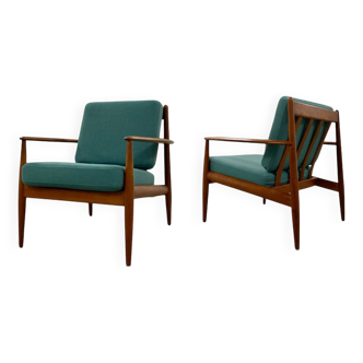 2x Teak Easy Chair by Grete Jalk 60s Denmark