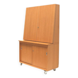 Unique vintage cupboard / sideboard / bookcase made in the 1970s