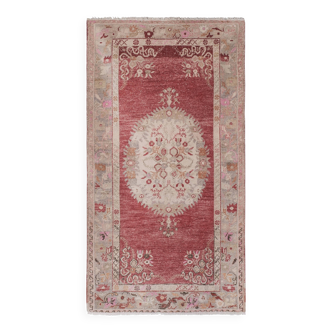 Tapis vintage turc de oushak tissé à la main 113x207 cm