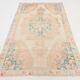 Cream & Green Oriental Persian Rug, 135x221Cm