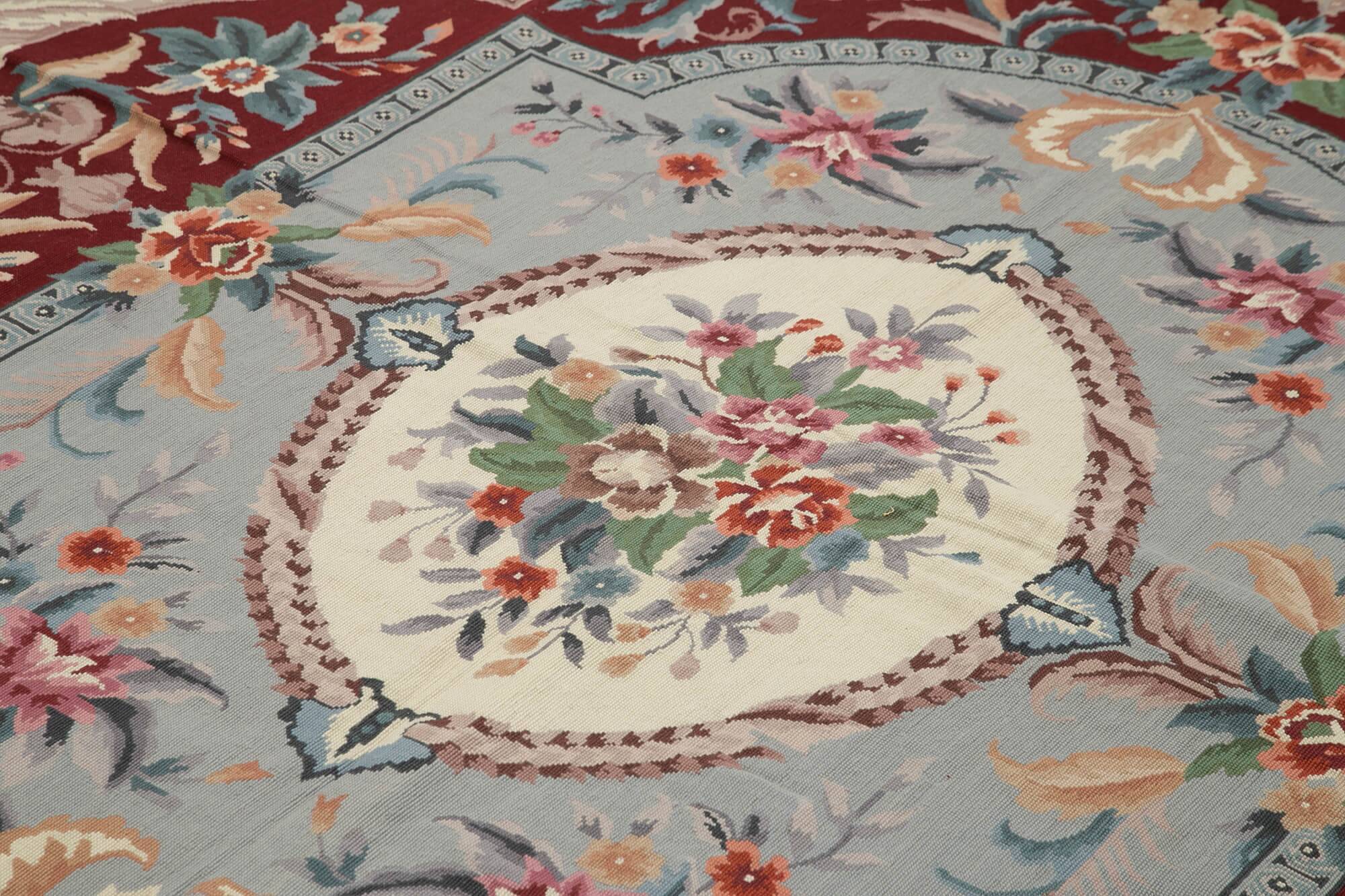 Handmade Vintage Flatweave Needlepoint Kilim 241 cm x 300 cm
