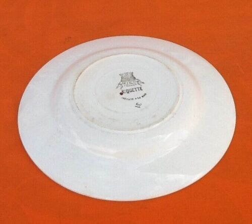 Faience gien france old plate flat model niquette