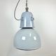 Industrial italien grey enamel lamp from Cariboni, 1970s
