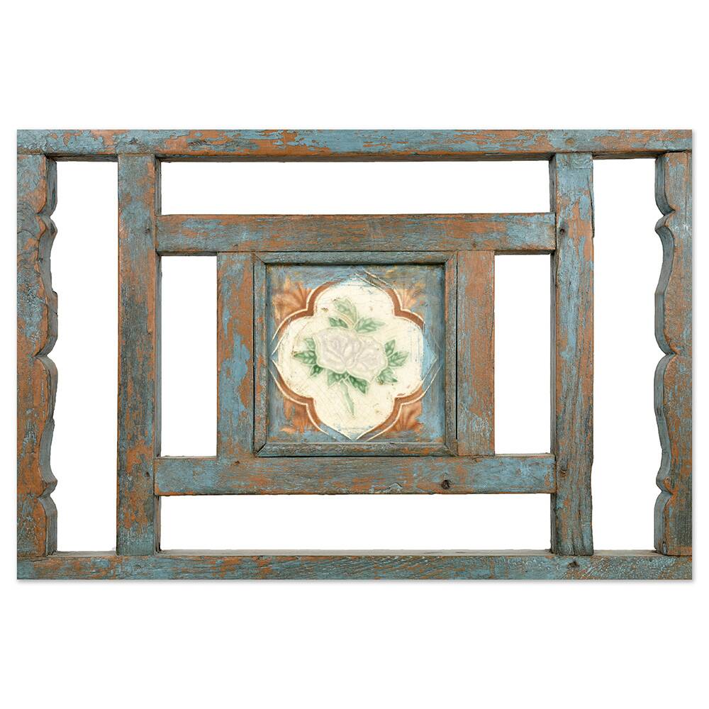 Bench in old patinated teak