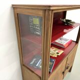 1950s Brazilian modernist library in exotic wood and lacquer.