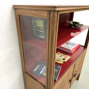1950s Brazilian modernist library in exotic wood and lacquer.