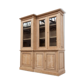 Raw Oak Display Bookcase, France, 1950