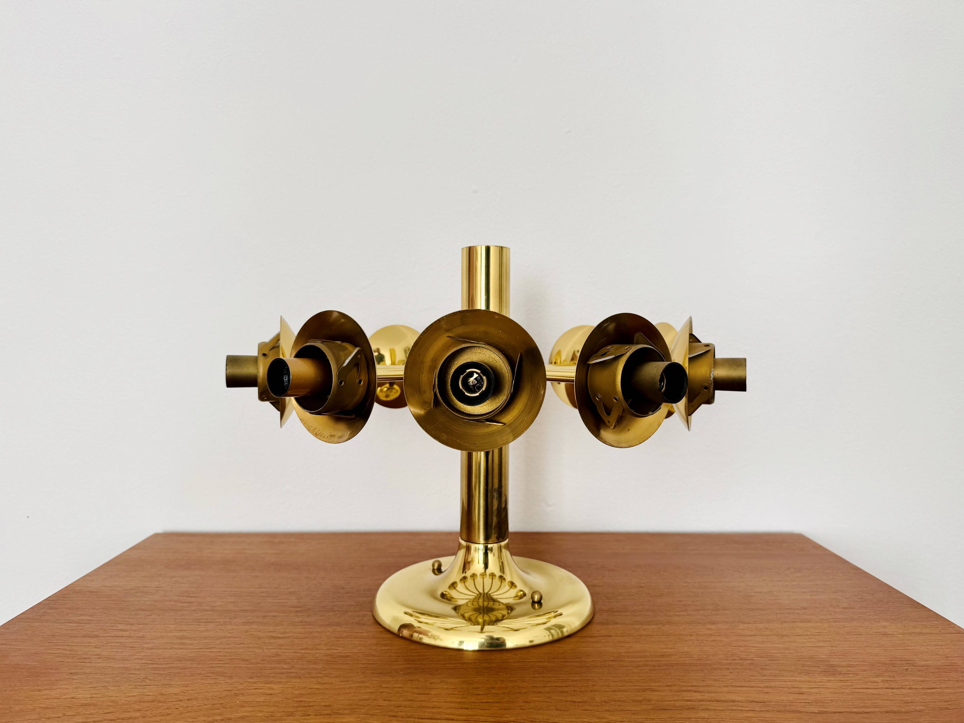 1 of 2 Brass Sputnik Flush Lamps by Kaiser Leuchten