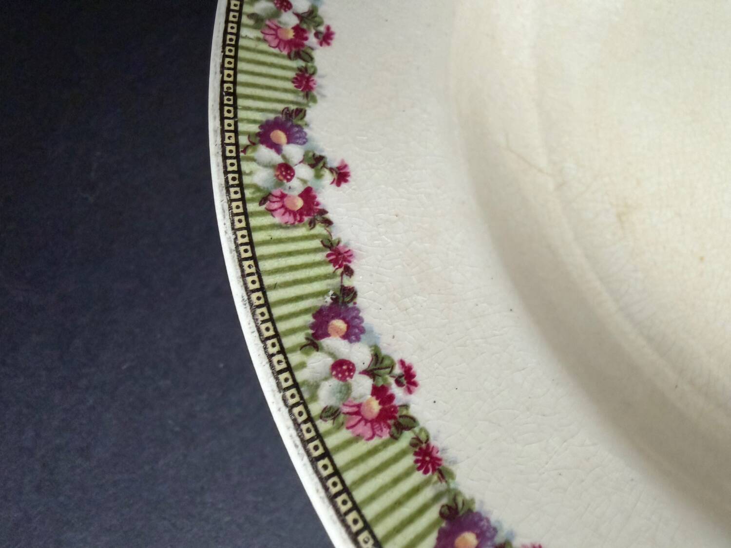 3 deep plates made of ironstone from Maastricht