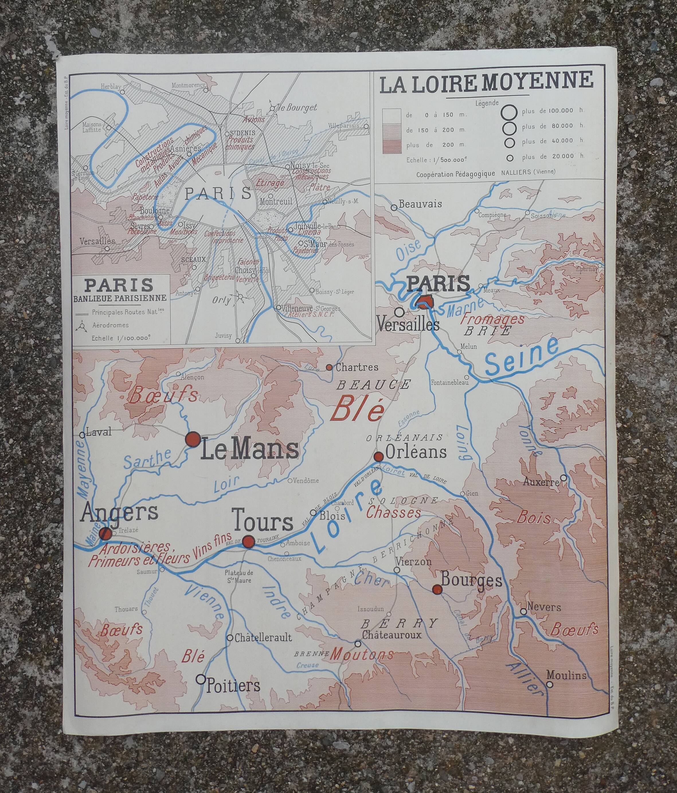 Old poster "East of the Paris basin / The middle Loire" - Rossignol