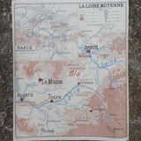 Old poster "East of the Paris basin / The middle Loire" - Rossignol