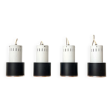 Mid-century minimalist Dutch suspensions attributed to Louis Kalff for Philips, 1950s, set of 4.