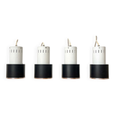 Mid-century minimalist Dutch suspensions attributed to Louis Kalff for Philips, 1950s, set of 4.