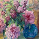 Bouquet of peonies signed Lacas