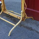 Rattan psyche mirror