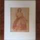 Félix BARRIAS 1822-1907. Woman standing. Red chalk.