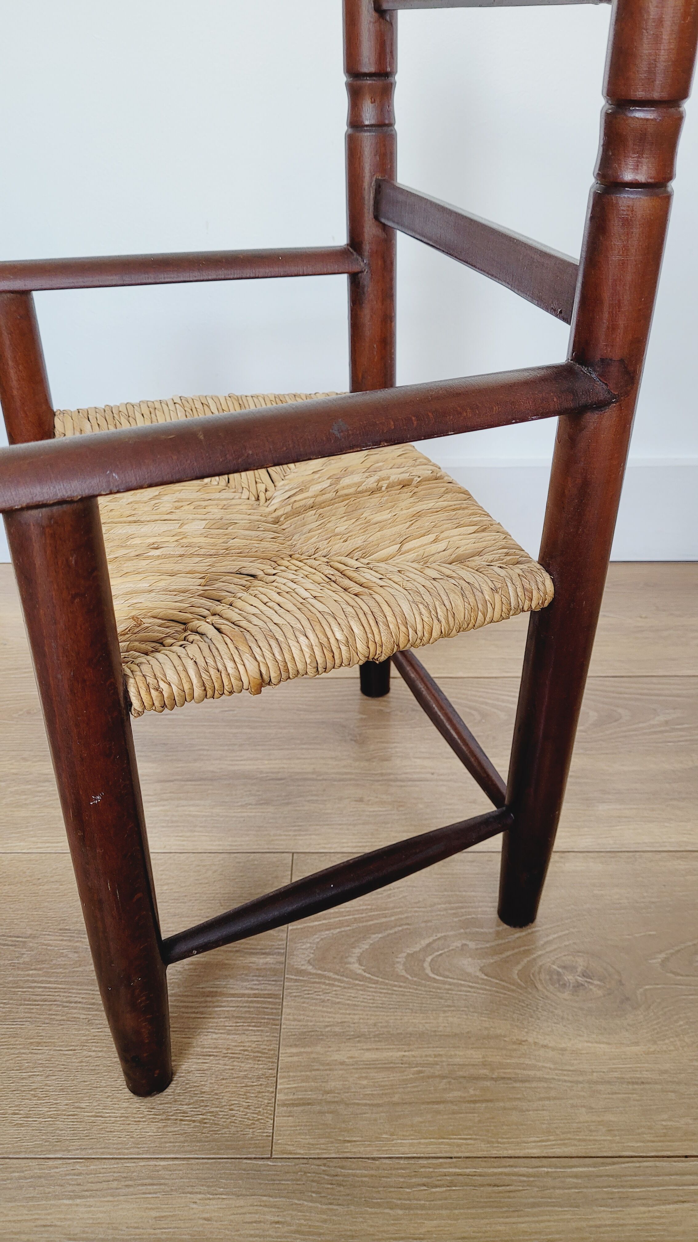 Chaise enfant bois et paille