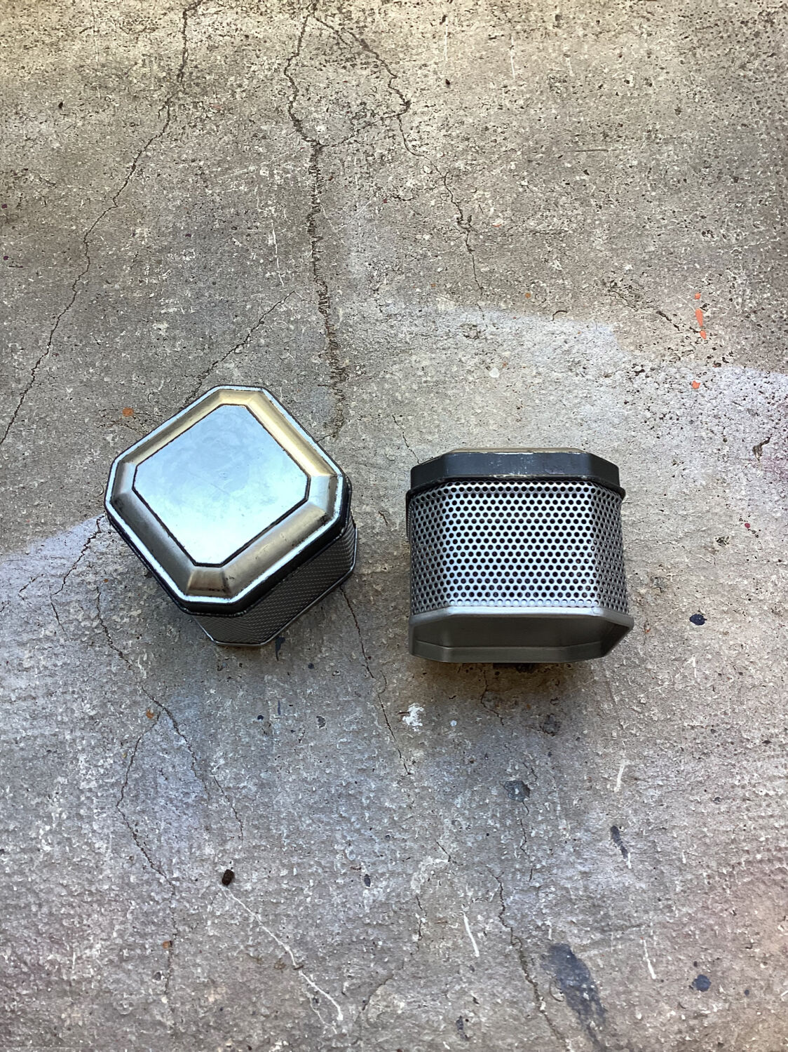 Pair of designer office storage boxes